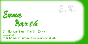 emma marth business card